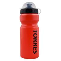 Бутылка для воды "TORRES", арт. SS1066, 550 мл, крышка с колп., мягк. пласт., красная, черная крышка