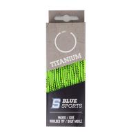 Шнурки для коньков "Blue Sports Titanium Waxed" арт.902090-BKL-243, полиэстер, 243см, лаймово-черный