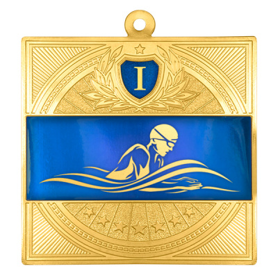Медаль MZP 301-65/GBU брасс 1 место (65х65мм, s-2,5мм)