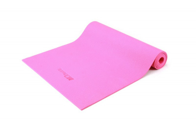 Коврик для йоги ПВХ MD Buddy MD9010 розовый 6 мм