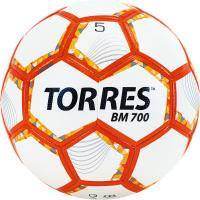 Мяч футб. "TORRES BM 700" арт.F320655, р.5, 32 панели. PU, гибрид. сшив, беж-оранж-сер