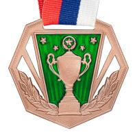 Медаль MZP 569-60/BM с лентой (D-60мм, s-2мм) сталь