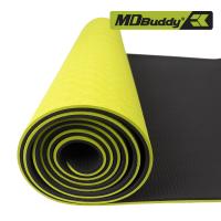 Коврик для йоги ТПЭ (183*61*0,6 см) зеленый MD Buddy MD9038