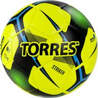 Мяч футзал. "TORRES Futsal Striker" арт.FS321014, р.4, 30 панели. TPU, 3 подкл. слоя, маш.сш.,желтый