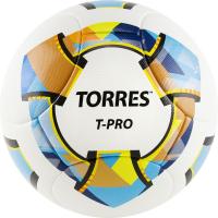 Мяч футб. "TORRES T-Pro" арт.F320995, р.5, 14 панел. PU-Microf, 4 подкл. сл, термосшив, бело-мульт