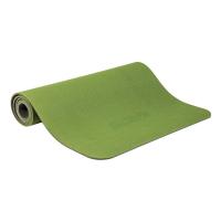 Коврик для йоги и фитнеса PROFI-FIT, 6 мм, ПРОФ (зеленый-серый)