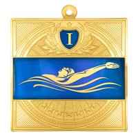 Медаль MZP 301-65/GBU на спине 1 место (65х65мм, s-2,5мм)