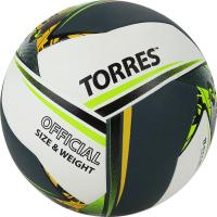 Мяч вол. "TORRES Save" арт.V321505 р.5, синт.кожа (ПУ), гибрид, бут.кам, бело-зелено-желный