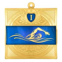 Медаль MZP 301-65/GBU кроль 1 место (65х65мм, s-2,5мм)