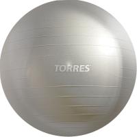 СЦ*Мяч гимн. "TORRES", арт.AL121165SL, диам. 65 см, эласт. ПВХ,с защ. от взрыва, с насосом, серый