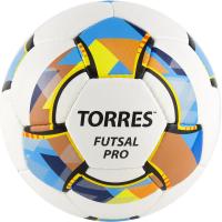 Мяч футзал. "TORRES Futsal Pro", арт.FS32024, р.4, 32 п. Micro, 4 подкл. сл, руч. сшив. бело-мультик