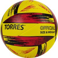 Мяч вол. "TORRES Resist" арт.V321305, р.5, синт. кожа (ПУ), гибрид, бут.кам.желто-красно-черный