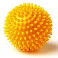 Мяч массажный, арт. L0108, диам. 8 см, поливинилхлорид, желтый