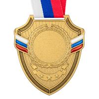 Медаль MZP 558-65/G с лентой (56х65мм, D-25мм, s-2мм) сталь