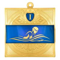 Медаль MZP 301-65/GBU брасс 1 место (65х65мм, s-2,5мм)