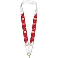 Лента для медали бело-красная  ГТО (1-сторонняя, 25 мм)