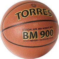 Мяч баск. "TORRES BM900" арт.B32037, р.7, ПУ-композит, нейлон.корд, бутил. камера, темнооранж-черн