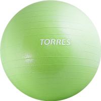 СЦ*Мяч гимн. "TORRES", арт.AL121175GR, диам. 75 см, эласт. ПВХ, с защ.от взрыва,с насосом, зелёный