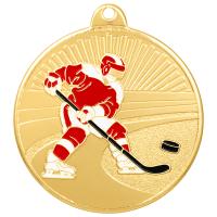 Медаль MZ 183-50/G хоккей (D-50мм, s-2мм)