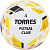 Мяч футзал. "TORRES Futsal Club", арт.FS32084, р.4, 10 пан. PU, 4 под. сл, гибрид. сш. бело-зол-чер