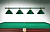Лампа STARTBILLIARDS 4 пл. металл (плафоны зеленые,штанга зеленая)