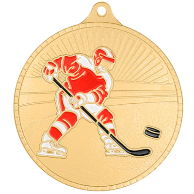 Медаль MZP 583-60/G хоккей (D-60мм, s-2 мм) сталь