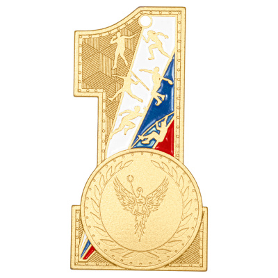 Медаль MZP 307-55/G 1 место (30х58мм, D-25мм, s-2 мм)