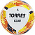 Мяч футб. "TORRES Club" арт.F320035, р.5, 10 панели. PU, гибрид. сшив, беж-оранж-сер