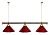 Лампа STARTBILLIARDS 3 пл. RAL (плафоны коричневые, штанга коричневая)