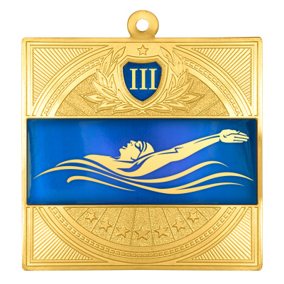 Медаль MZP 301-65/GBU на спине 3 место (65х65мм, s-2,5мм)