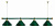 Лампа STARTBILLIARDS 4 пл. металл (плафоны коричневые, штанга коричневая)