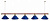 Лампа STARTBILLIARDS 5 пл. RAL (плафоны антик медь, штанга антик медь)