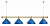 Лампа STARTBILLIARDS 4 пл.,штанга золото (плафоны зеленые)