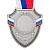 Медаль MZP 558-65/SM с лентой (56х65мм, D-25мм, s-2мм) сталь