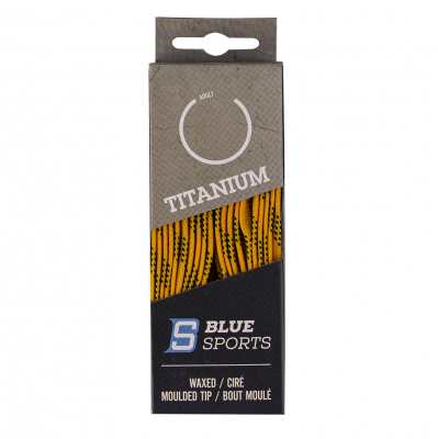 Шнурки для коньков "Blue Sports Titanium Waxed" арт.902062-YL-304, полиэстер, 304 см, желтый