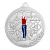 Медаль MZP 590-55/S гимнастика мужская (D-55мм, s-2 мм) сталь