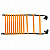 Лестница для тренировок, арт.ЛК-6, дл. 6 м, шир. 51 см, пластик, полиэстер, оранжево-черный