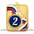 Медаль MZP 353-65/G 2 место (65х48 мм, D-25 мм, s-2 мм) латунь