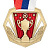 Медаль MZP 569-60/GM с лентой (D-60мм, s-2мм) сталь