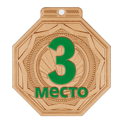 Медаль MZP 506-55/ВM 3 место (50х55мм, s-2 мм) сталь