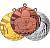 Комплект медалей MMC 1640 плавание (D-40 мм, s-2 мм) (G/S/B)