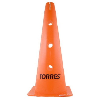 Конус трен. "TORRES" арт.TR1011, пластик, высота 46 см, с отв. для штанги TORRES,  оранжевый